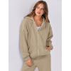 imageANRABESS Womens 2 Piece Outfits Sweatsuits Oversized Zip Up Sweatshirt Jogger Sweatpants Tracksuit Sweat Lounge Matching SetLight Khaki