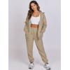 imageANRABESS Womens 2 Piece Outfits Sweatsuits Oversized Zip Up Sweatshirt Jogger Sweatpants Tracksuit Sweat Lounge Matching SetLight Khaki