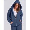 imageANRABESS Womens 2 Piece Outfits Sweatsuits Oversized Zip Up Sweatshirt Jogger Sweatpants Tracksuit Sweat Lounge Matching SetNavy Blue