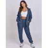imageANRABESS Womens 2 Piece Outfits Sweatsuits Oversized Zip Up Sweatshirt Jogger Sweatpants Tracksuit Sweat Lounge Matching SetNavy Blue
