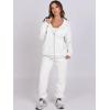 imageANRABESS Womens 2 Piece Outfits Sweatsuits Oversized Zip Up Sweatshirt Jogger Sweatpants Tracksuit Sweat Lounge Matching SetWhite