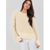 imageANRABESS Womens 2025 Fall Waffle Sweaters Long Sleeve Thumbhole Casual Knitted Side Zipper Pullover Sweaters TopBeige