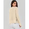 imageANRABESS Womens 2025 Fall Waffle Sweaters Long Sleeve Thumbhole Casual Knitted Side Zipper Pullover Sweaters TopBeige
