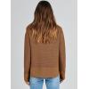 imageANRABESS Womens 2025 Fall Waffle Sweaters Long Sleeve Thumbhole Casual Knitted Side Zipper Pullover Sweaters TopCaramel