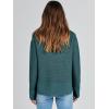 imageANRABESS Womens 2025 Fall Waffle Sweaters Long Sleeve Thumbhole Casual Knitted Side Zipper Pullover Sweaters TopGreen