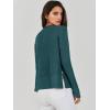 imageANRABESS Womens 2025 Fall Waffle Sweaters Long Sleeve Thumbhole Casual Knitted Side Zipper Pullover Sweaters TopGreen