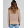 imageANRABESS Womens 2025 Fall Waffle Sweaters Long Sleeve Thumbhole Casual Knitted Side Zipper Pullover Sweaters TopKhaki
