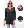 imageANRABESS Womens 34 Length Sleeve Tops V Neck Basic Tee Shirts 2025 Spring Summer Dressy Casual Tunic Blouses OutfitsBlack