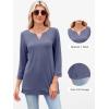 imageANRABESS Womens 34 Length Sleeve Tops V Neck Basic Tee Shirts 2025 Spring Summer Dressy Casual Tunic Blouses OutfitsDark Blue