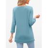 imageANRABESS Womens 34 Length Sleeve Tops V Neck Basic Tee Shirts 2025 Spring Summer Dressy Casual Tunic Blouses OutfitsLake Blue