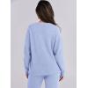 imageANRABESS Womens Fuzzy Fleece Pajama Sets 2 Piece Outfits Long Sleeve Top Wide Leg Pants Lounge Matching Set 2025 Fall WinterBlue