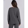 imageANRABESS Womens Fuzzy Fleece Pajama Sets 2 Piece Outfits Long Sleeve Top Wide Leg Pants Lounge Matching Set 2025 Fall WinterDeep Gray
