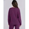 imageANRABESS Womens Fuzzy Fleece Pajama Sets 2 Piece Outfits Long Sleeve Top Wide Leg Pants Lounge Matching Set 2025 Fall WinterDeep Viole