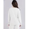 imageANRABESS Womens Fuzzy Fleece Pajama Sets 2 Piece Outfits Long Sleeve Top Wide Leg Pants Lounge Matching Set 2025 Fall WinterWhite