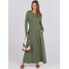 imageANRABESS Womens Long Sleeve Maxi Dress 2025 Fall Casual Button Fit ampamp Flare ALine Swing Flowy Long Dresses Winter TrendyArmy Green