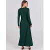 imageANRABESS Womens Long Sleeve Maxi Dress 2025 Fall Casual Button Fit ampamp Flare ALine Swing Flowy Long Dresses Winter TrendyDeep Green