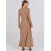 imageANRABESS Womens Long Sleeve Maxi Dress 2025 Fall Casual Button Fit ampamp Flare ALine Swing Flowy Long Dresses Winter TrendyKhaki