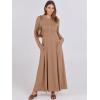 imageANRABESS Womens Long Sleeve Maxi Dress 2025 Fall Casual Button Fit ampamp Flare ALine Swing Flowy Long Dresses Winter TrendyKhaki