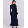 imageANRABESS Womens Long Sleeve Maxi Dress 2025 Fall Casual Button Fit ampamp Flare ALine Swing Flowy Long Dresses Winter TrendyNavy Blue