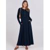 imageANRABESS Womens Long Sleeve Maxi Dress 2025 Fall Casual Button Fit ampamp Flare ALine Swing Flowy Long Dresses Winter TrendyNavy Blue
