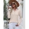imageANRABESS Womens Long Sleeve Polo Sweaters Knit Button Shirt Lightweight Dressy Casual Basic Pullover Tops 2025 Fall FashionAlmond