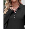 imageANRABESS Womens Long Sleeve Polo Sweaters Knit Button Shirt Lightweight Dressy Casual Basic Pullover Tops 2025 Fall FashionBlack