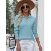 imageANRABESS Womens Long Sleeve Polo Sweaters Knit Button Shirt Lightweight Dressy Casual Basic Pullover Tops 2025 Fall FashionLight Blue