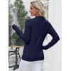imageANRABESS Womens Long Sleeve Polo Sweaters Knit Button Shirt Lightweight Dressy Casual Basic Pullover Tops 2025 Fall FashionNavy Blue