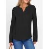 imageANRABESS Womens Long Sleeve Shirts 2025 Fall Henley Business Dressy Casual Tops V Neck Button Down TShirts Work BlousesBlack