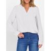 imageANRABESS Womens Long Sleeve Shirts 2025 Fall Henley Business Dressy Casual Tops V Neck Button Down TShirts Work BlousesWhite