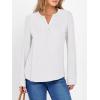 imageANRABESS Womens Long Sleeve Shirts 2025 Fall Henley Business Dressy Casual Tops V Neck Button Down TShirts Work BlousesWhite