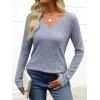 imageANRABESS Womens Long Sleeve Shirts V Neck Lightweight Sweater Tops 2025 Fall Dressy Casual Work Tunic BlouseBlue