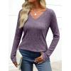 imageANRABESS Womens Long Sleeve Shirts V Neck Lightweight Sweater Tops 2025 Fall Dressy Casual Work Tunic BlousePurple