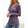 imageANRABESS Womens Long Sleeve Shirts V Neck Lightweight Sweater Tops 2025 Fall Dressy Casual Work Tunic BlousePurple