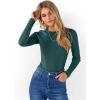 imageANRABESS Womens Long Sleeve Slim Fit Crewneck Lightweight Sweaters 2025 Fall Winter Basic Fitted Rib Knit Pullover TopsDark Green