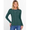 imageANRABESS Womens Long Sleeve Slim Fit Crewneck Lightweight Sweaters 2025 Fall Winter Basic Fitted Rib Knit Pullover TopsDark Green