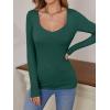 imageANRABESS Womens Long Sleeve Tops Sweetheart Neck Ribbed Knit Slim Fitted Shirts Basic Layer Tees 2025 Fall OutfitsDeep Green