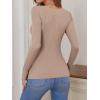 imageANRABESS Womens Long Sleeve Tops Sweetheart Neck Ribbed Knit Slim Fitted Shirts Basic Layer Tees 2025 Fall OutfitsLight Camel