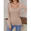 imageANRABESS Womens Long Sleeve Tops Sweetheart Neck Ribbed Knit Slim Fitted Shirts Basic Layer Tees 2025 Fall OutfitsLight Camel