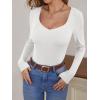imageANRABESS Womens Long Sleeve Tops Sweetheart Neck Ribbed Knit Slim Fitted Shirts Basic Layer Tees 2025 Fall OutfitsWhite