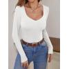 imageANRABESS Womens Long Sleeve Tops Sweetheart Neck Ribbed Knit Slim Fitted Shirts Basic Layer Tees 2025 Fall OutfitsWhite
