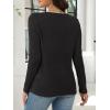 imageANRABESS Womens Long Sleeve Tunic Tops for Leggings Casual V Neck Button Shirts 2025 Fall Light Pullover Sweaters BlouseBlack