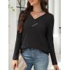 imageANRABESS Womens Long Sleeve Tunic Tops for Leggings Casual V Neck Button Shirts 2025 Fall Light Pullover Sweaters BlouseBlack