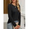 imageANRABESS Womens Puff Long Sleeve Shirts Crewneck Fall Tops Basic Dressy Casual Blouses 2025 Trendy OutfitsBlack