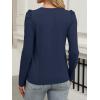 imageANRABESS Womens Puff Long Sleeve Shirts Crewneck Fall Tops Basic Dressy Casual Blouses 2025 Trendy OutfitsNavy Blue