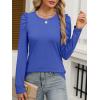imageANRABESS Womens Puff Long Sleeve Shirts Crewneck Fall Tops Basic Dressy Casual Blouses 2025 Trendy OutfitsRoyal Blue