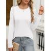 imageANRABESS Womens Puff Long Sleeve Shirts Crewneck Fall Tops Basic Dressy Casual Blouses 2025 Trendy OutfitsWhite