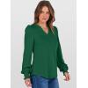 imageANRABESS Womens Puff Long Sleeve Shirts V Neck Loose TShirts Dressy Casual Work Blouses 2025 Fall Tops Trendy ClothesDark Green