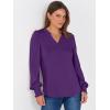 imageANRABESS Womens Puff Long Sleeve Shirts V Neck Loose TShirts Dressy Casual Work Blouses 2025 Fall Tops Trendy ClothesPurple