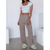 imageANRABESS Womens Ribbed Knit Lounge Pajama Pants Casual Elastic High Waist Loose Wide Leg Pants 2025 Fall Comfy PJ BottomsCoffee